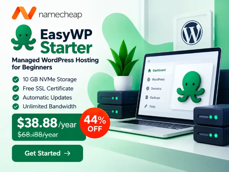 EasyWP Starter – 44% OFF